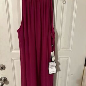 Adrianna Papell Magenta Chiffon Dress